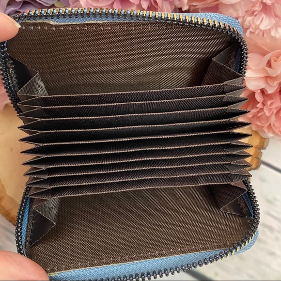 Blue Mickey Mouse Vegan Leather Zippered Wallet - Picture 6 of 9